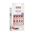 thumbnail image 2 of KISS Salon Acrylic French Color - Catchy, Red French, Almond, Medium, 2 of 9
