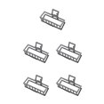 thumbnail image 3 of maskred Pinces de Mode Grand Style Simple à Portée de Main Style Simple Robuste Exquis Accessoires Barrettes pour les Femmes Sombre Blak / Rectangle 5Set, 3 of 6