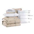 thumbnail image 3 of Swift Home Luxury 8 Piece Bed in a Bag, Comforter Set, All Season Complete Bedding Set, Full, Taupe, 3 of 10