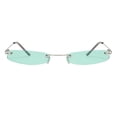 thumbnail image 2 of Small Lens Sunglasses UV400 Designer Glasses for Unisex Driving Outdoors , Green, as described, 2 of 8