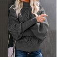 thumbnail image 4 of TIMIFIS Chandails pour Femmes Chandail Col Rond Manches Longues Surdimensionné Tricot Pelucheux Chaud Chandail Hiver Automne Chandail Haut Extérieur Automne/hiver, 4 of 5
