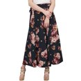 thumbnail image 4 of Phagun Summer Wear Floral Printed Cotton Black Two Layer Reversible Wrap Skirt, 4 of 6