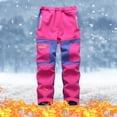 thumbnail image 2 of TopLLC Pantalon de Ski de Neige pour Enfants Imperméable Pantalon de Randonnée Extérieur Chaud Doublé en Molleton, 2 of 9
