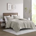 thumbnail image 4 of Beautyrest Maddox 3 Piece Striped Seersucker Oversized Comforter Set, 4 of 9