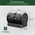 thumbnail image 3 of Good Ideas Compost Wizard Outdoor Dual Tumbler Compost Container, Black, 3 of 10