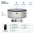 thumbnail image 3 of Wave COMO, Hot Tub & Spa, Rigid Eco Foam Walls, All-in-One Integrated, 6 Person, Portable, Skin Changeable, Energy Efficient, Quiter, Octagon – FLINT RATTAN, 3 of 10