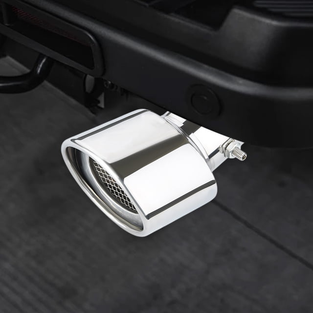 Stainless Steel Exhaust Tip Cover, Universal Car Modified Tailpipe Protector, Anti-Rust Durable Exhaust Pipe Decor, Easy Install Sporty Upgrade, Decorative Accessories for All Vehicles