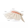 thumbnail image 3 of Black Sun Hat For Ladies Summer Foldable Thin Large Brim Empty Hat For Outdoor Sun Protection Lightweight And Comfortable Design Free Size, 3 of 4