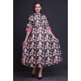 thumbnail image 2 of Bimba Floral Printed Front Slit Sleeveless Summer Spring Women Maxi PartyDress-Medium, 2 of 5