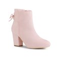 thumbnail image 1 of Unique Bargains Women's Block Heel Lace Up Back Ankle Boots, 1 of 6