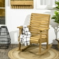 thumbnail image 2 of Outsunny Outdoor Rocking Chair Wooden Rocking Chair, Light Brown, 2 of 10