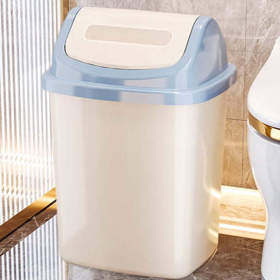 Sacs de Rangement Organisateur de Rangement Poubelle de Salle de Bain avec Couvercle, Petite Poubelle à Pression Pop-Up, Corbeille à Couvercle Rabattable, Bac de Cuisine Chambre Bureau avec Contrôle des Odeurs, Petite Poubelle en Plastique Compacte
