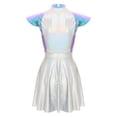 thumbnail image 4 of iiniim Costume de Femme Extraterrestre Pailleté Astronaute Robot Cosplay Tenue Évasée Mini Robes Bleues TTG, 4 of 7