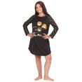 thumbnail image 1 of Harry Potter Hermione Chibi Charms Logo House Crest Raglan Pajama Gown, Black, 10/12, 1 of 4
