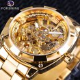thumbnail image 1 of FORSINING Montres Mécaniques pour Hommes Squelette à Remontage Automatique Or Acier Inoxydable Étanche Montre-Bracelet pour Homme, 1 of 9