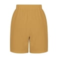 thumbnail image 4 of Plebaso Cotton Linen Shorts Womens Casual Shorts with Pockets Summer Drawstring Plain Loose Beach Shorts, 4 of 7