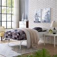 thumbnail image 2 of Modway Horizon Stainless Steel Twin Metal Bed Frame in White, 2 of 9