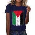 thumbnail image 5 of adviicd Hauts pour Femmes T-Shirts Basiques pour Femmes Col Rond Manches Courtes Hauts Mignons d'Été T-Shirts Ajustés Bleu Marine,G, 5 of 5