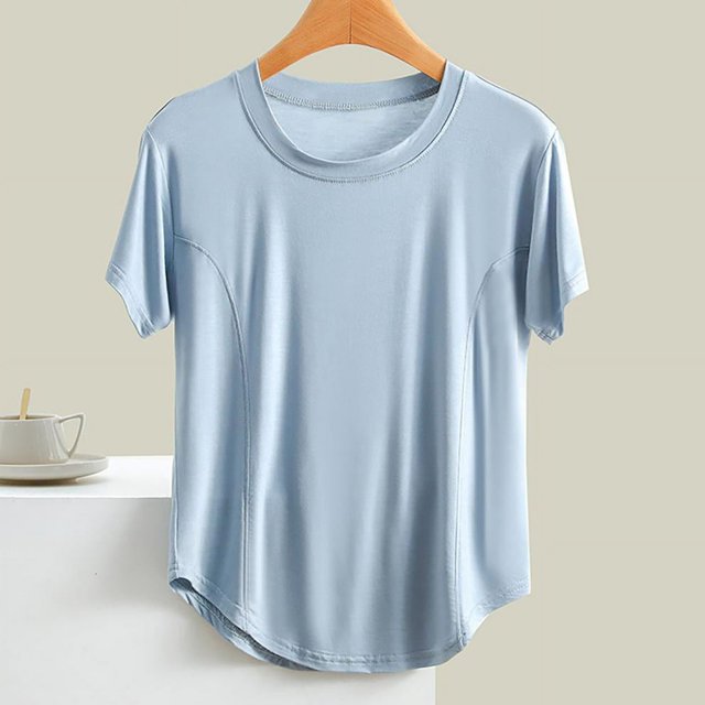 SDNall Blouse pour Femmes Unie Décontractée Mode Col Rond Régulière Sans Manches Hauts de Nuit