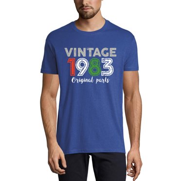 T-Shirt Graphique pour Homme Pièces d'Origine 1983 41e Anniversaire de Naissance Cadeau pour 41 Ans 1983 Vintage Écologique à Manches Courtes T-Shirt Fantaisie