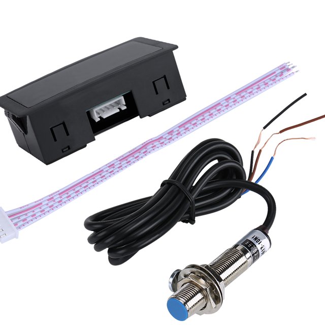 Tachymètre à Affichage LED 8-24V 4 Chiffres Moteur RPM Interrupteur Hall Capteur NPN