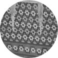 thumbnail image 1 of Ahgly Company Tapis Rond Lavable en Machine Intérieur Transitionnel Gris Foncé, 3 Pieds Rond, 1 of 7