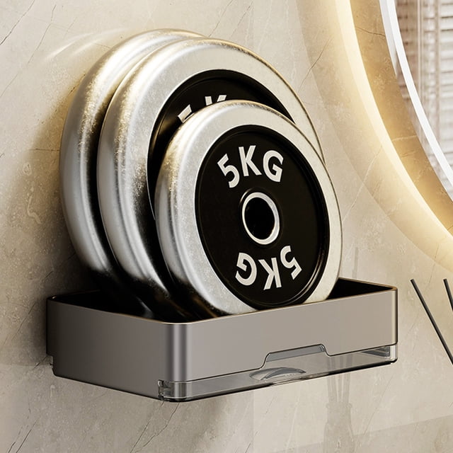 Vrorvz Non punch Wall mounted Soap Box with Double Drainage and Bonus Hooks for Easy Installation and Maintenance Long Lasting Waterproof Design Suit for Smooth Bathroom Surfaces