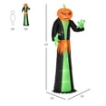 thumbnail image 3 of HOMCOM 9ft Inflatable Halloween Pumpkin Ghos w/Build-in LEDs Party Decor, 3 of 10