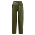 thumbnail image 5 of RKSTN Womns Pants Casual Solid Color Pockets Buttons Elastic Waist Comfortable Straight Pants Lightweight Soft Workout Pants, 5 of 5