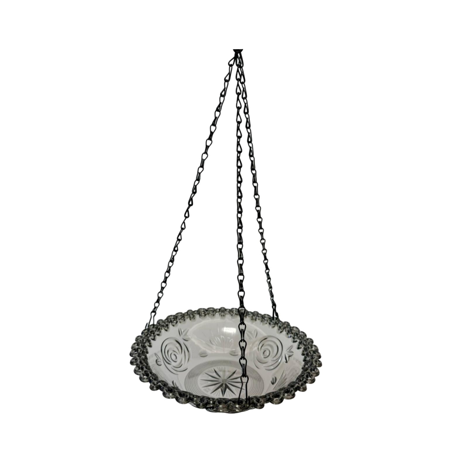 koolsoo Bird Feeder Balcony Decor Delicate Platform Feeder for Backyard Outdoor Home Dark Grey