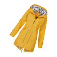thumbnail image 1 of Decodeary Veste à Capuche Douce pour Femme Imperméable Manteau de Pluie Extérieur Jaune m, 1 of 4