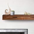 thumbnail image 1 of Luxe Surface 72 inch Floating Shelf Oak Color Wood Fireplace Mantel, 1 of 6