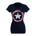 thumbnail image 2 of Captain America Women's Distressed Symbol T-Shirt-2XLarge, 2 of 7