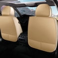 thumbnail image 4 of Maidao Car Seat Covers Leather Full Set for Infiniti for QX70 2003-2017 5 Seats Front Rear Cushion Protector with Headrest Beige, 4 of 8