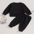 thumbnail image 4 of Newborn Infant Baby Boy Outfits Long Sleeve Split Hem Sweatshirt Tops Pocket Pants 2Pcs Set Fall Clothes, 4 of 7