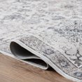 thumbnail image 3 of RUGKING Distressed Floral Runner Rug 3x7 Gray Multi Flodable Vintage Carpet Non Slip Runner Rug For Hallways Entryways Kitchen Bathroom, 3 of 6