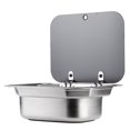thumbnail image 1 of Accessoire de Cuisine pour Motorisé, Évier Carré en Acier Inoxydable Évier Simple Bassin pour VR Fonctionnement Fluide, 1 of 14