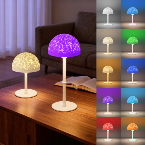JZCHUNTOY Veilleuse de Table à DEL 1 Pce, Lampe Décorative à Télécommande à 3 Niveaux Réglables, Éclairage à Lueur Douce Rechargeable par USB, Lumière d'Ambiance pour Chambre, Table de Chevet, Bureau de Dortoir, Salon, Déco de Fête