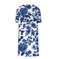thumbnail image 4 of Ovzne Robes pour Femmes Robe pour Femme Robes d'Été pour Femmes avec Poches Imprimées Robes Amples à Col en V Manches Courtes Robes pour Femmes Manches Courtes Imprimées Liquidation, 4 of 5