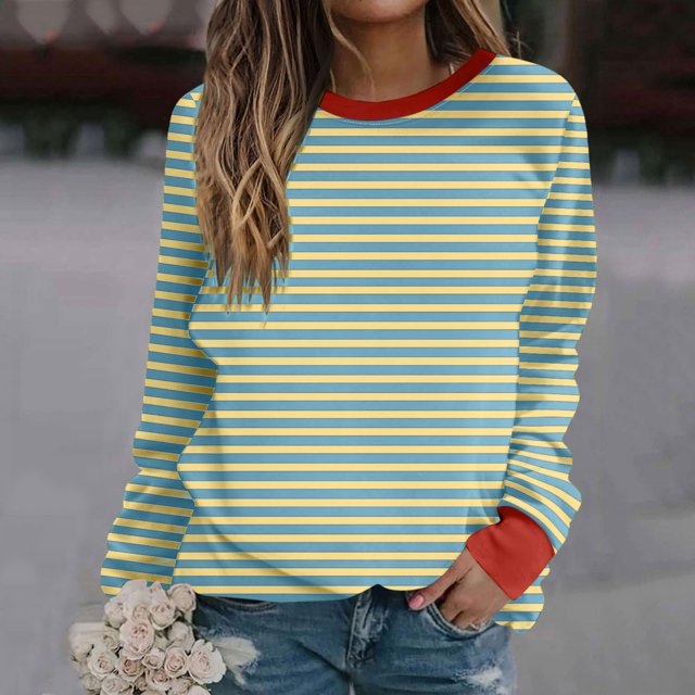 RXIRUCGD Chandails Décontractés d'Hiver Sans Capuche à Manches Longues à Col Rond Amples Imprimés pour Femmes, Rouge, Taille : 3TG