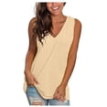 thumbnail image 1 of Birdeem T-Shirt Sans Manches Col en V Ample Mode pour Femmes, 1 of 10