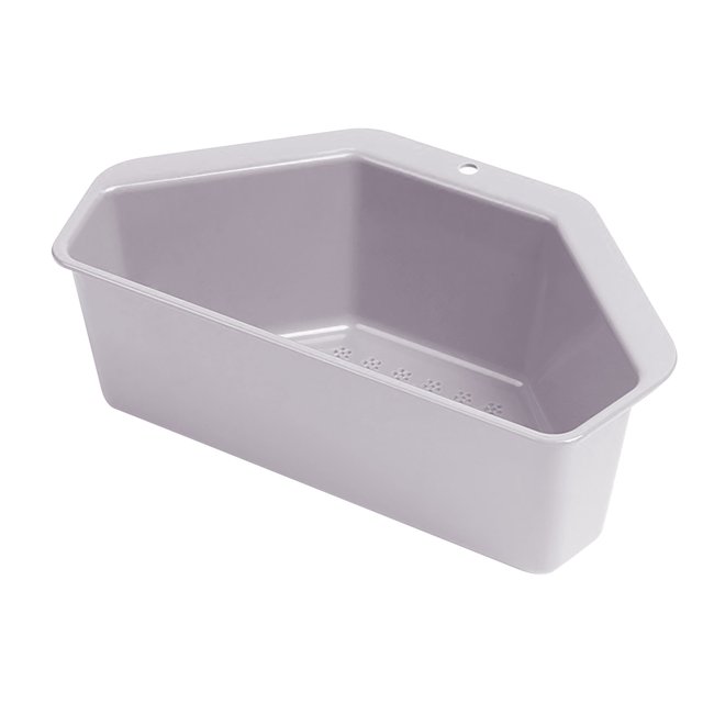Oleegame 1PC Spoon And Lid Rest Kitchen Leaking Basket Triangular Kitchen Waste Leaking Basket Sink Side Shelf Gray
