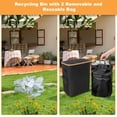 thumbnail image 3 of Longzhuo Recycling Bin, 140L/37 Gallon, Black, Oxford Cloth & Bamboo, Collapsible, Removable Lid, Portable, Kitchen & Home Office, Bottle, Can, Glass, Waste Plastic Recycling Bin, 3 of 8