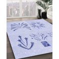 thumbnail image 3 of Ahgly Company Tapis d'Intérieur Lavable en Machine Carré Lavande Bleu, 5 Pieds Carré, 3 of 7