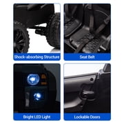 24V Licensed Toyota Ride On Car, 2-Seater Toddler Electric Vehicle, Children Ride On Truck w/Remote Control, 4WD/2WD Switchable, Double Doors, Shovel, Lights for Kids