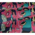 thumbnail image 5 of oneOone Cotton Jersey Pink Fabric Abstract Comic Face Sewing Craft Projects Fabric Prints By Yard 58 Inch Wide, 5 of 5