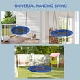 thumbnail image 4 of Outsunny Saucer Swing Giant Hanging Tree Swing, Nest Web Rope Seat, Blue, 4 of 10