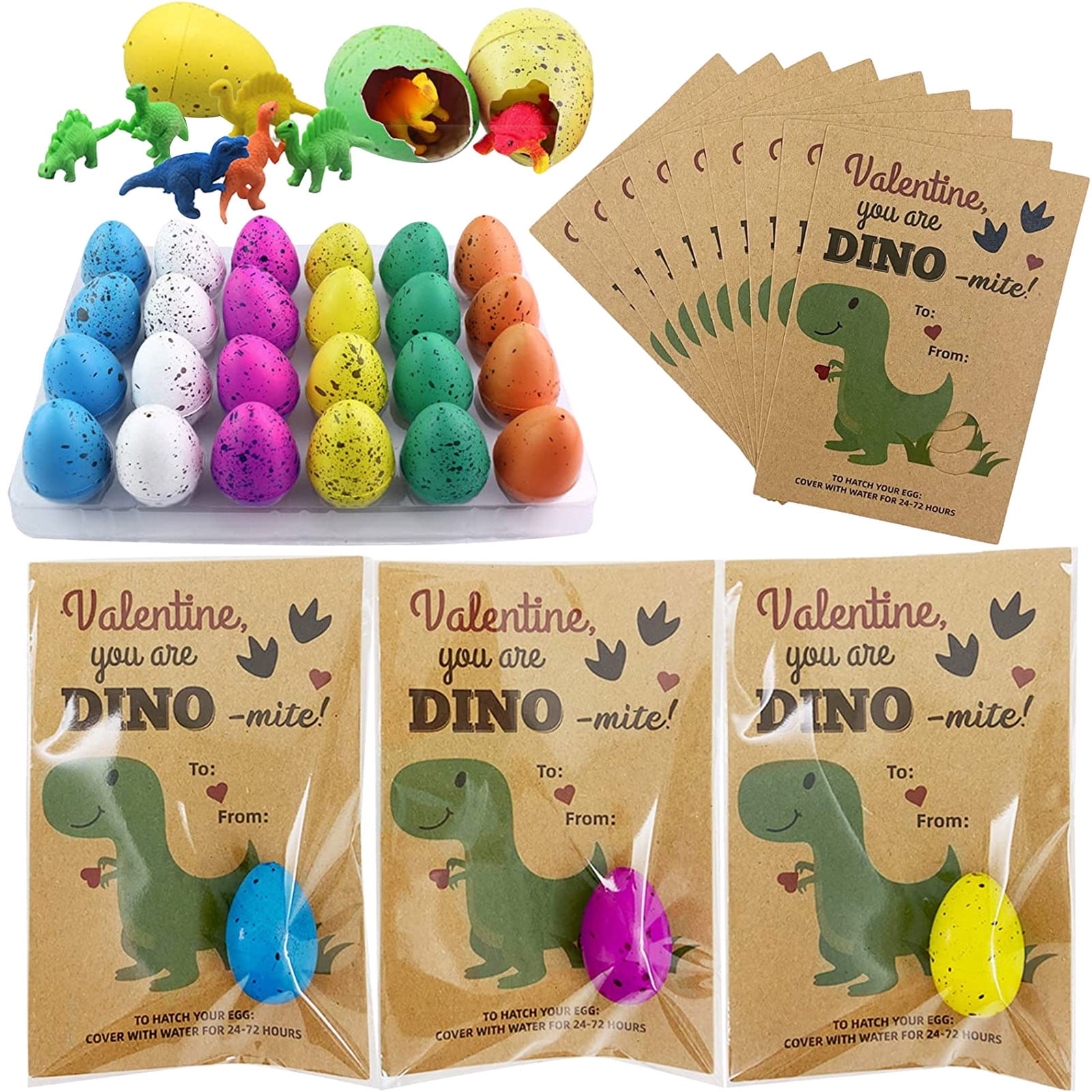 Suncoda Puzzle Game, Children's Valentine's Day Gift Funny Dinosaur Valentine's Day Exchange Card Boys and Girls School Class Class Party