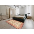thumbnail image 4 of Ahgly Company Indoor Rectangle Abstract Brown Gold Abstract Area Rugs, 2' x 5', 4 of 6