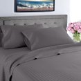 thumbnail image 1 of EIGTHTAIL Fresh Linen Collection 600 Thread Count Hotel Striped 100% Egyptian Quality Cotton Deep Pocket Sheet Set (King  Gray), 1 of 6